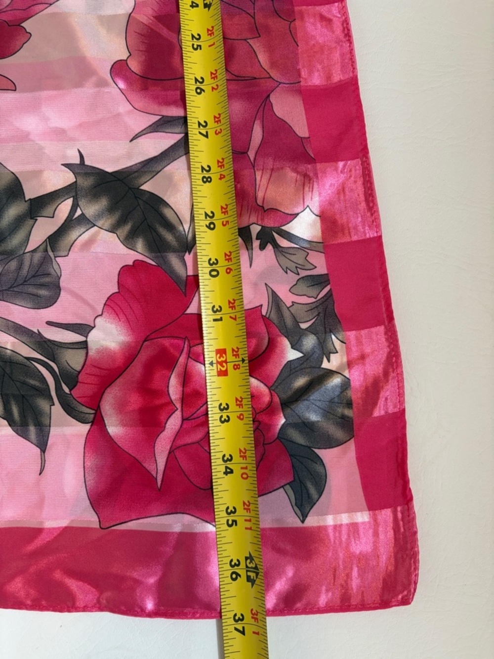 Juicy Couture Floral Scarf Peony Pink Square - Picture 9 of 10